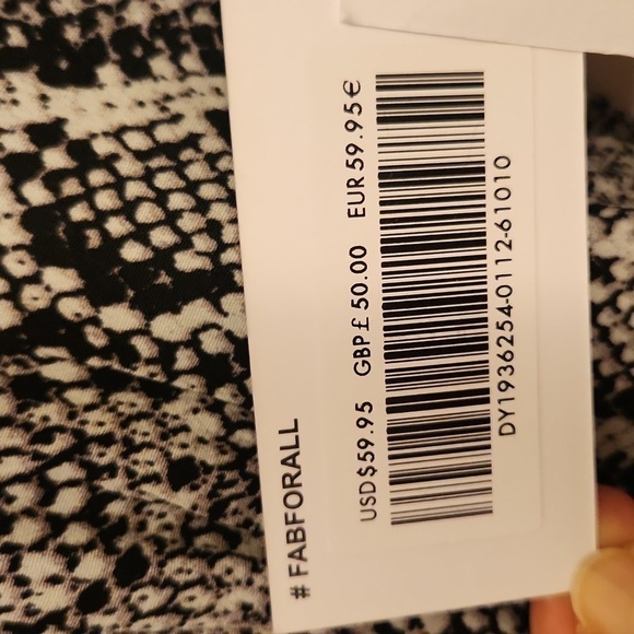 NWT Just Fab Women's Snakeskin Print Black and White Dress Size S - Picture 9 of 9